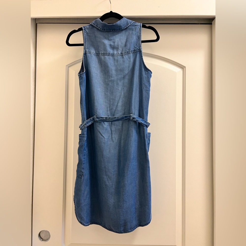 A New Day Oversized Button Down Denim Dress with Pockets - Picture 3 of 7